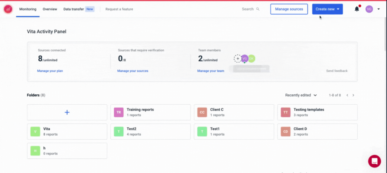 Whatagraph pre-made digital marketing report templates 