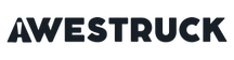 Awestruck Logo - The word "AWESTRUCK" in a bold, dark-colored sans-serif font on a black background.