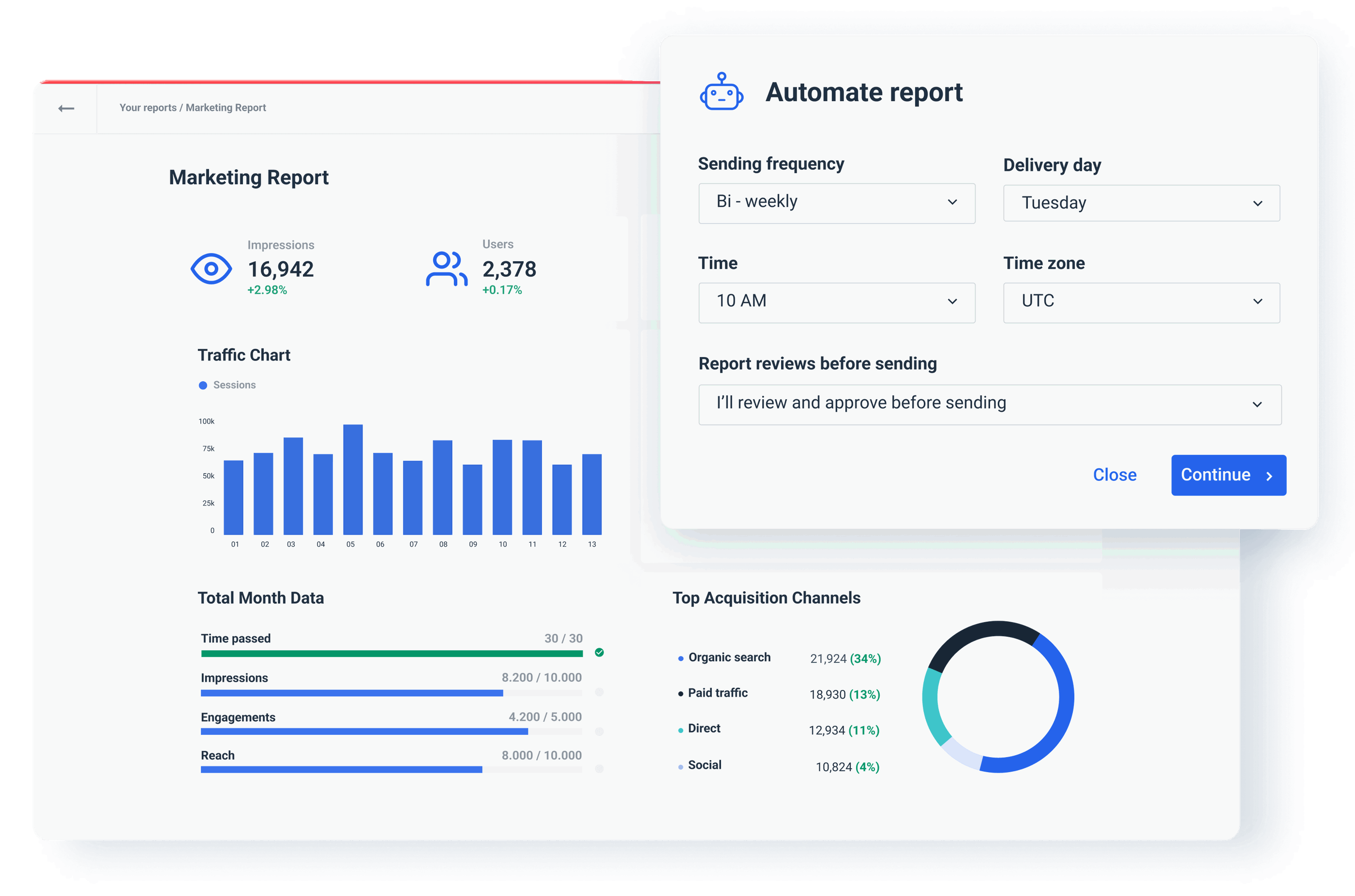 Save time with marketing reporting