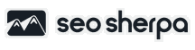 Seo Sherpa - A logo displaying mountain graphic and text "seo sherpa"
