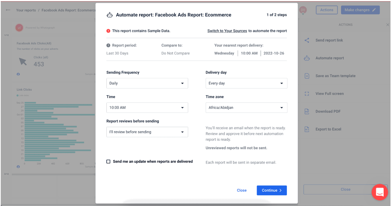 Set up Report Delivery